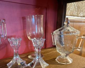 glass candle sticks