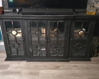 Samsung smart TV & Acacia solid wood cabinet