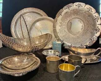 HE195V Silver Plate Serving Pieces