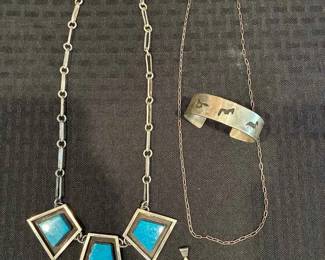 HE237VVintage Native American Inspired Sterling Jewelry