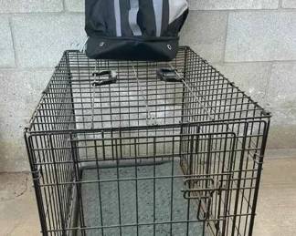 HE127Dog Crate And Backpack