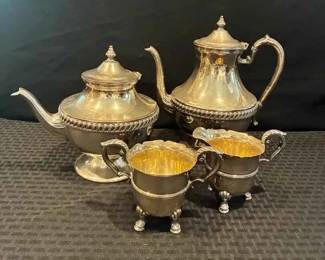 HE193Vintage Silver Plate Tea  Coffee 