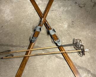 Pair of Wooden Skiis