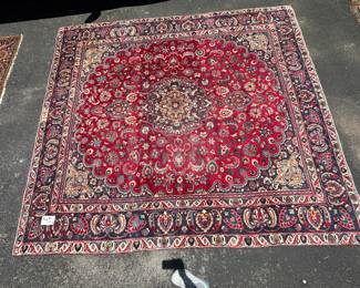 9' x 10' Mashad Hand-Woven Persian Rug - Beautiful and Tight Weave