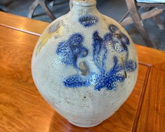 G. Lent - Troy, NY. Painted Ovoid Jug - Great Condition