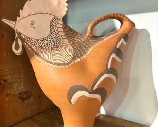 Terracotta Rooster Pitcher