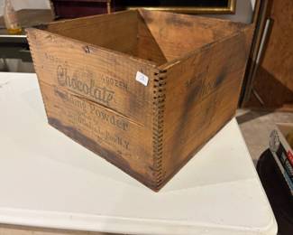 Chocolate Pudding Powder Advertising Crate