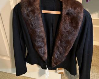 Vintage fur collar jacket, new with tags