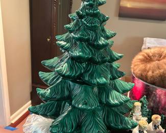 Huge 4 piece ceramic Christmas tree.