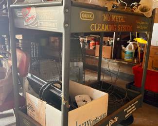 Very special vintage auto parts cart