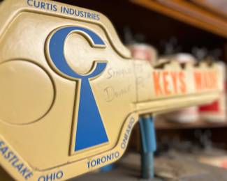 Key making machine sign