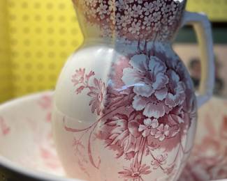 Beautiful vintage wash pitcher and bowl