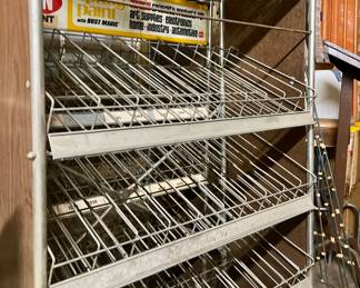 Vintage display cases once used in an auto parts shop 