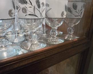 Libbey Silver Leaf goblets
