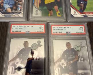 Graded soccer cards - Erling Haaland, Kylian Mbappe, Cole Palmer (no discount)