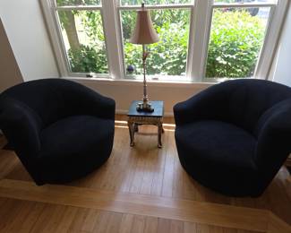 BLACK VELVET TUB CHAIRS