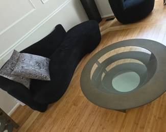 ART DECO INSPIRED SOFA, ROUND TABLES