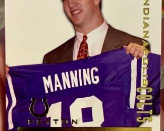 Rare Peyton Manning Draft Pic Card