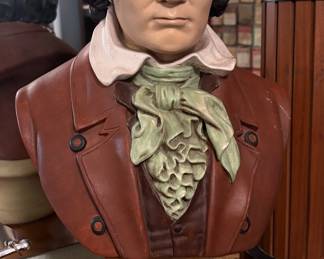 Vintage chalkware Beethoven bust.