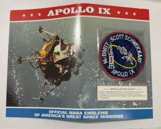 NASA Apollo IX mission patch display