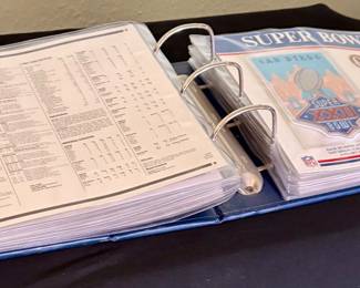 This is a Willabee & Ward official NFL Super Bowl patch collection binder with patches