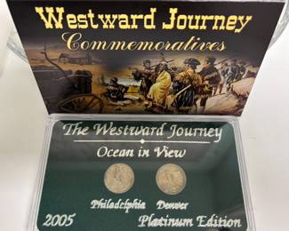 2005 Westward Journey Commemorative Nickel Collection platinum plated nickels