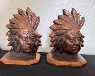 Vintage Native American Bookends