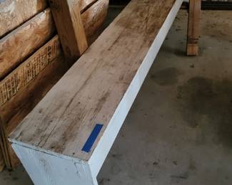 Long Wooden Porch Bench