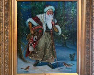 Christopher Radko Painting "Woodland Santa"