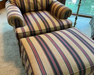 Henredon Sitting Chair with Ottoman