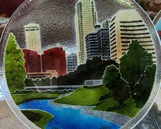 Peggy Karr Glass Omaha Skyline