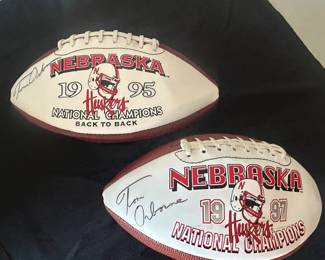 Nebraska Signed Footballs by Tom Osborne