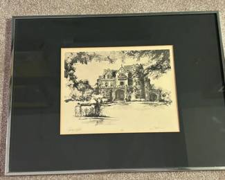 Joslyn Castle by C.J. Brown Architectural Litho