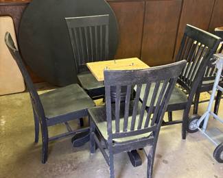 Black table 5 chairs