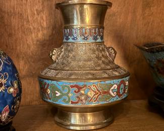 Champleve vase