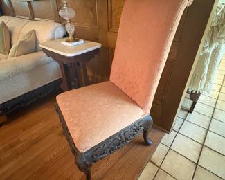 H Z C carved eagle chair