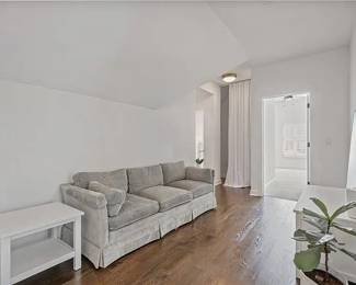 TV and Side tables, Art, curtains