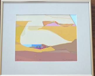 Signed B. Kubalak "Zone" Artist's Proof Framed Contemporary Abstract Print - Wall Art