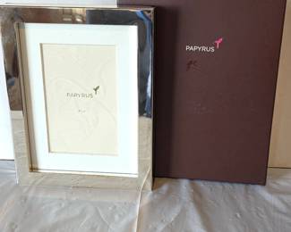 New in Box Papyrus Silver Tone Picture Frame – Holds 3.5" x 5" Photo