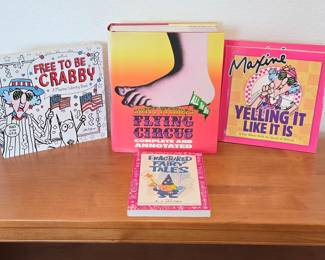 Monty Python, Maxine & Humor Book Collection – 4 Books Including Flying Circus & Fractured Fairy Tales
