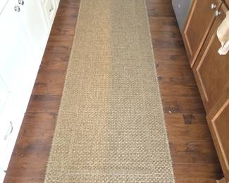 Crate & Barrel Natural Woven Jute Kitchen Runner Rug 95" x 31" – Belgium