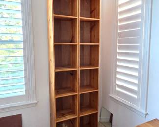 Solid Pine 12-Cubby Bookcase Display Shelf – Vertical or Horizontal