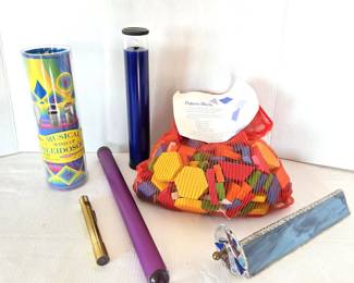 -Kaleidoscope Collection with Musical Kaleidoscope & Wooden Pattern Blocks