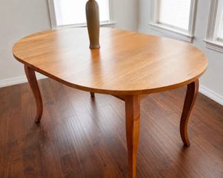 Asher Benjamin Studio Solid Wood Extendable Dining Table w/ 3 Leaves - Furniture