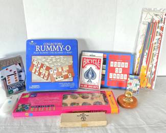Game Night Lot – Rummy-O, Mancala, Space Clusters, Bicycle Cards & More