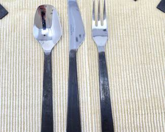 -Aaron Probyn Industrial Stainless Flatware – 12-Piece Set (4 Place Settings) - Kitchen