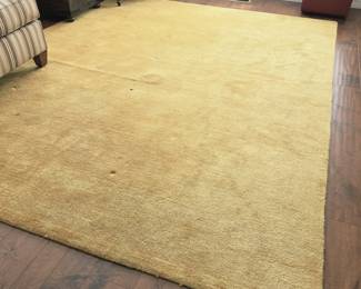 Crate & Barrel Baxter 8' x 10' Gold 100% Wool Area Rug
