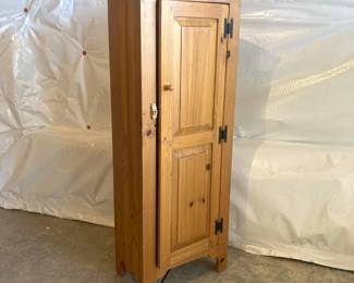  Ethan Allen Vintage Pine Wood Cabinet Storage Cupboard 3 Shelves Rustic Style - Project Piece