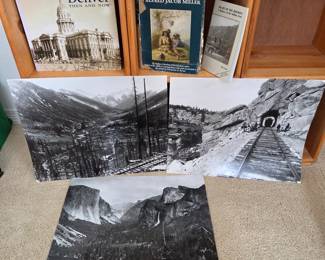 Three Historic Western & Colorado Enlarged Photographic Prints with History Books