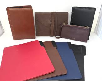 Lot of Leather Levenger Portfolios, Wallet & Journals